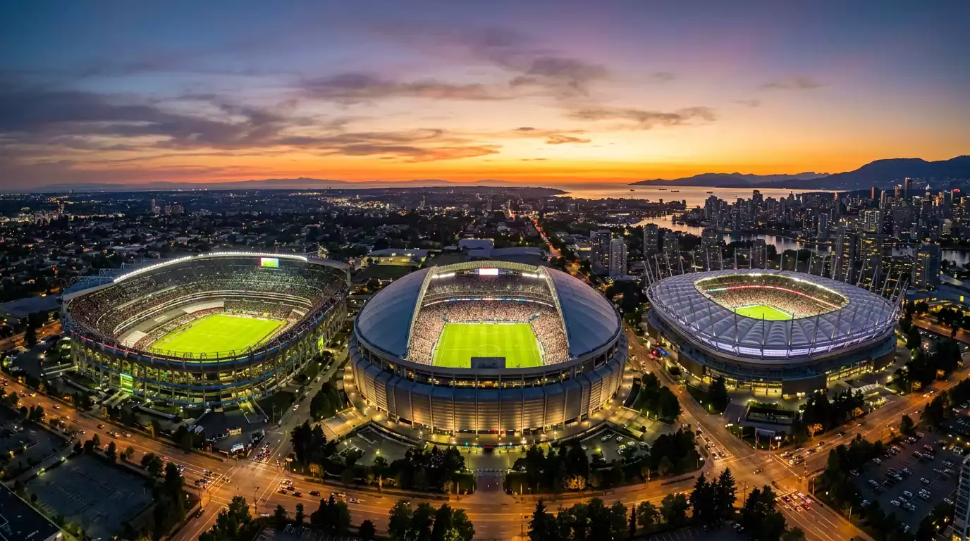 Panoramica delle sedi del Mondiale 2026 tra Stati Uniti, Messico e Canada