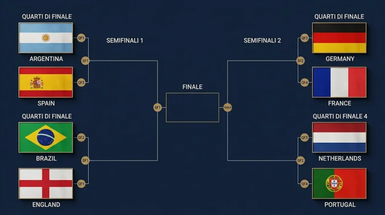 Tabellone Quarti di Finale Mondiale 2026: partite, orari, quote